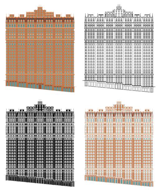 martinelli building w: sao paulo - martinelli stock illustrations