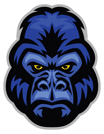 Mascot of gorilla head
