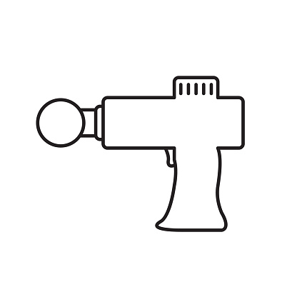 Massage Gun Line Icon Vector Stock Illustration - Download Image Now - Gun,  Massaging, Icon - iStock