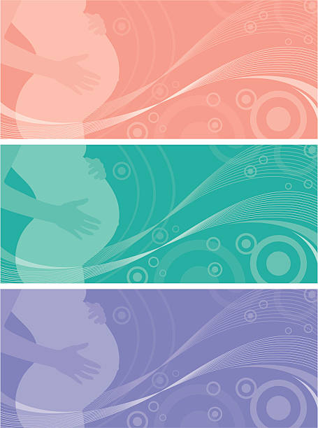 Maternity background. Pregnant woman in different colors background. pregnant backgrounds stock illustrations