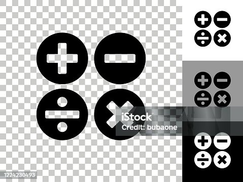 istock Math s Icon on Checkerboard Transparent Background 1224230493