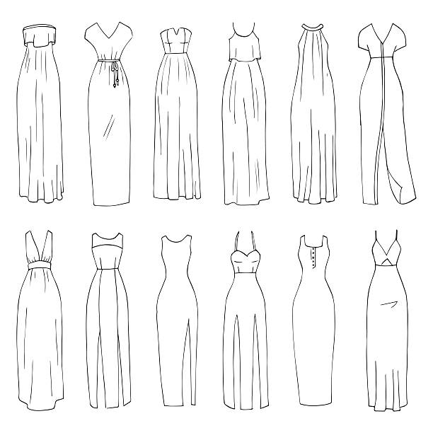 long dress patterns free clip art templates