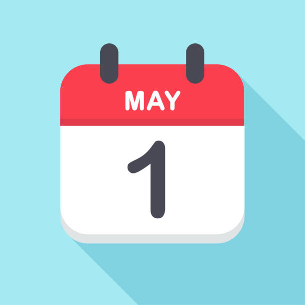 May 1 - Calendar Icon - Vector Illustration