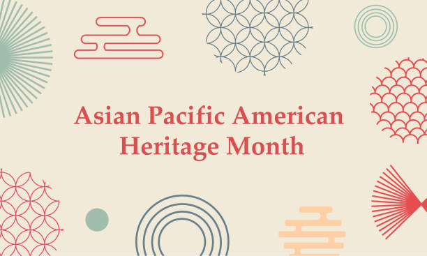 May Asian American and Pacific Islander Heritage Month. Illustration with text, Chinese pattern. Asia Pacific American Heritage Month May Asian American and Pacific Islander Heritage Month. Illustration with text, Chinese pattern. Asia Pacific American Heritage Month pacific ocean stock illustrations