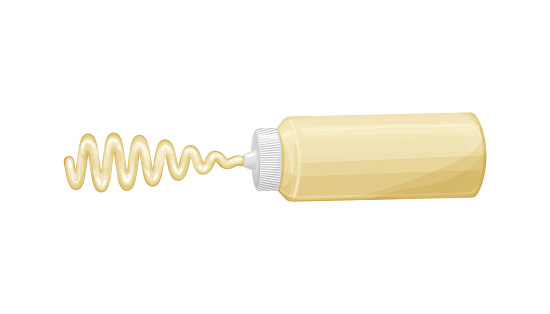 Mayonnaise bottle sauce with splash stripe,realistic style.vector illustration