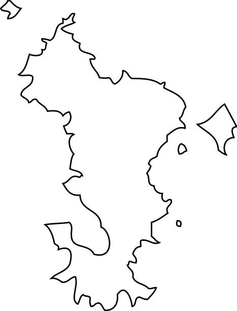 майотта. карта региона франции - comoros stock illustrations