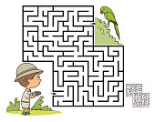 istock Maze game for children. Parrot 1319416916
