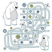 Maze game (polar bears)