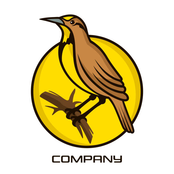 Meadowlark bird logo Meadowlark bird logo meadowlark stock illustrations