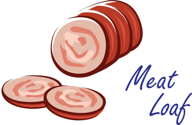 meat loaf 음식 아이콘크기 - meat loaf stock illustrations