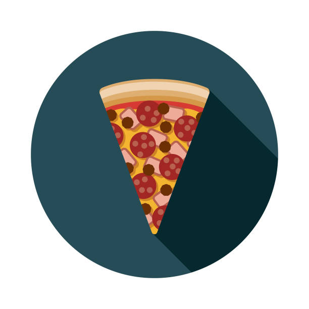 stockillustraties, clipart, cartoons en iconen met pizza van de vlees minnaar pictogram - chorizo