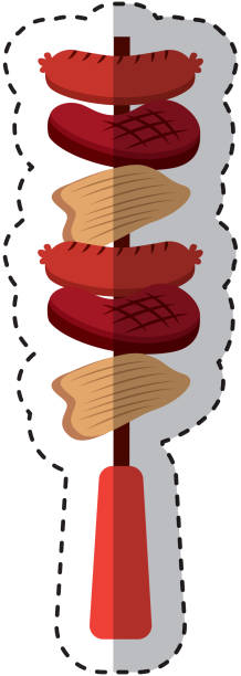 ikona fast food meatloaf - meatloaf stock illustrations