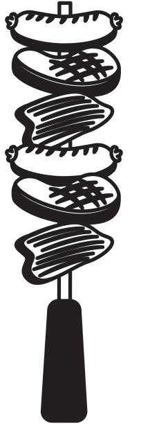 ilustraciones, imágenes clip art, dibujos animados e iconos de stock de icono de comida rápida de pastel de carne - meatloaf