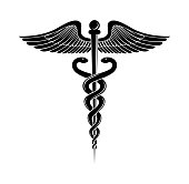istock Medical caduceus symbol design illustration 1322245995