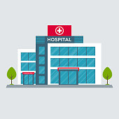 istock Medical Center Hospital Building Vector Design 1344779917