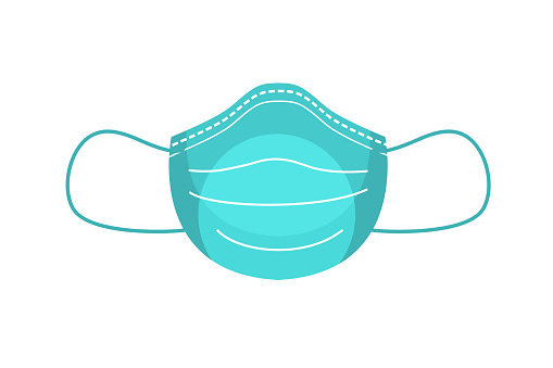 Medical Face Mask Flat Vector Illustration Stock Medical Face Mask Flat Vector Illustration Stock