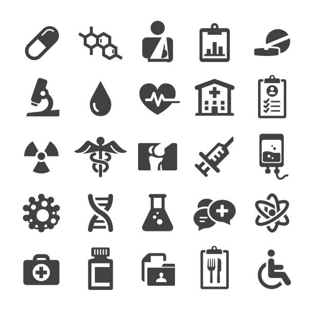Medical Icons Set - Smart Series Medical, healthcare and medicine, science, dna icons stock illustrations