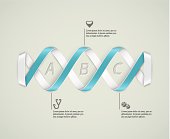 DNA banner, medical infographics. Illustration contains transparency and blending effects, eps 10