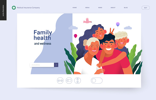 Medical insurance template - family health and wellness
