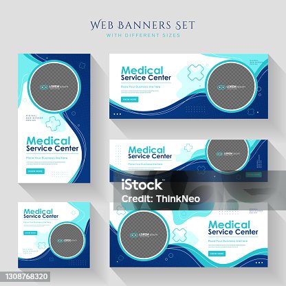 istock Medical Social media Covers and post Design template set 1308768320