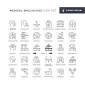 29 Medical Specialties and Organs Icons - Editable Stroke - Easy to edit and customize - You can easily customize the stroke with