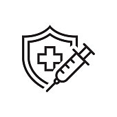 istock Medical vaccine icon vector medical syringe symbol for graphic design, logo, web site, social media, mobile app, illustration 1313417041