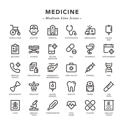 Medicine - Medium Line Icons