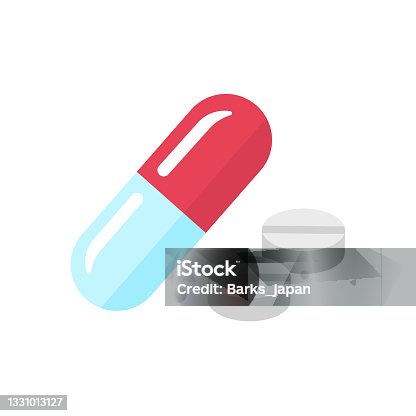 istock Medicine, pharmacy, capsule vector icon illustration 1331013127