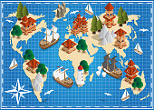 istock Medieval map. 1399694325