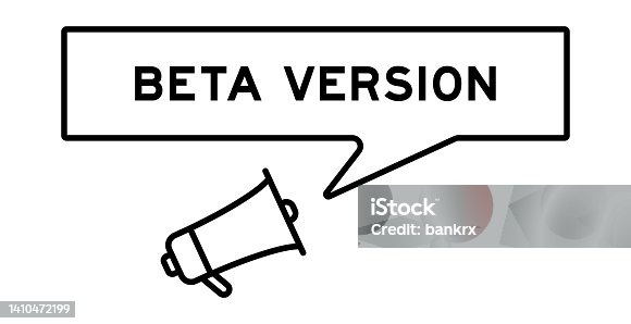 istock Megaphone icon with speech bubble in word beta version on white background 1410472199