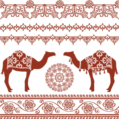 Mehndi Camels (Vector)