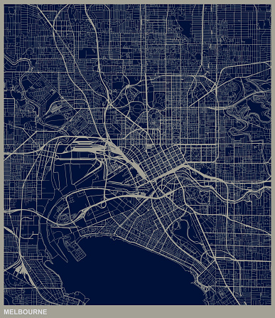 Melbourne city structure map