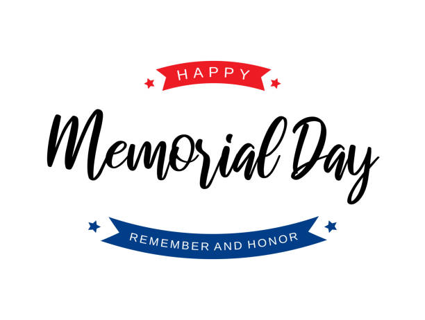 Memorial Day background card. Remember and honor. Vector Memorial Day background card. Remember and honor. Vector illustration. EPS10 memorial day stock illustrations