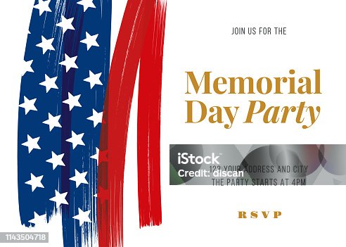istock Memorial Day Party Invitation Template. 1143504718