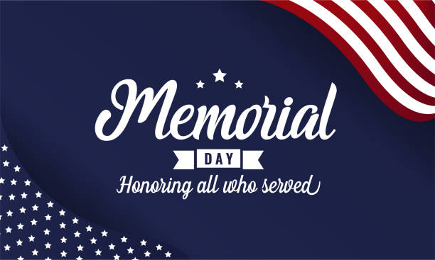 Memorial Day Memorial day card or background. vector illustration. memorial day stock illustrations