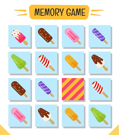 Memory game for preschool children