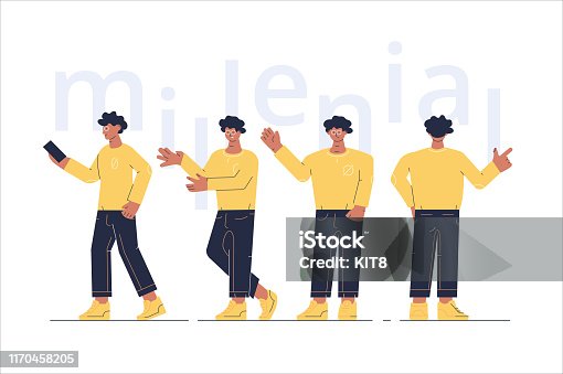istock Men characters showing different gesture 1170458205