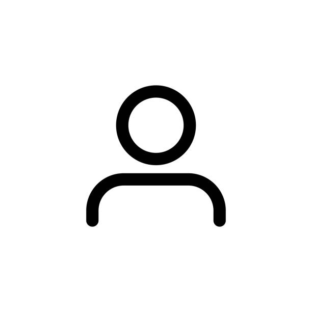 männer profil icon einfaches design - kopfbild stock-grafiken, -clipart, -cartoons und -symbole