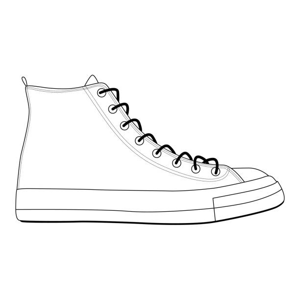 High Top Sneakers Illustrations, Royalty-Free Vector Graphics & Clip ...