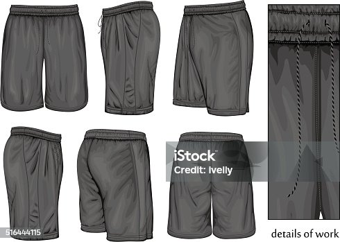 istock Men's black sport shorts. 516444115