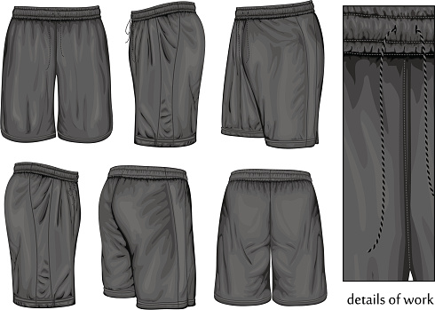 Men's black sport shorts.