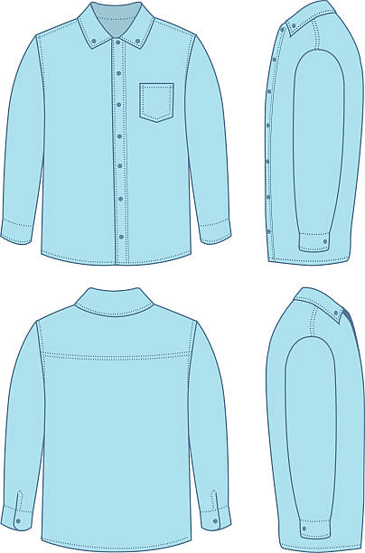 Button Down Shirt Clip Art, Vector Images & Illustrations - iStock