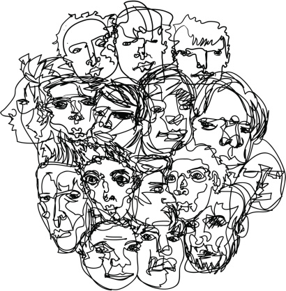 Men's Faces Sketch