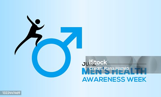 istock Men's Health Awareness Month in June. Banner, Greeting card, Background Template In Medical Health Awareness Campaign. 1322441469
