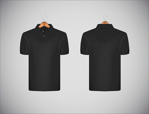 Download Mens Slimfitting Short Sleeve Polo Shirt Black Polo Shirt ...