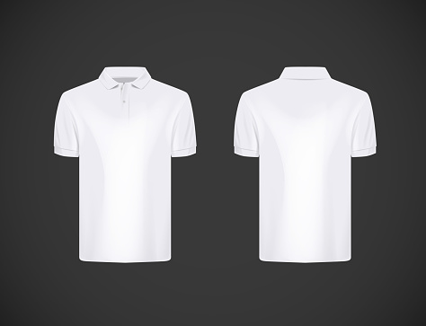 Mens Slimfitting Short Sleeve Polo Shirt White Polo Shirt Mockup Design ...