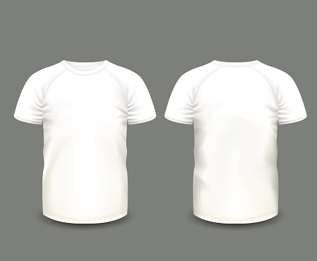 Mens White Raglan Tshirt Vector Template Stock Mens White Raglan Tshirt Vector Template Stock