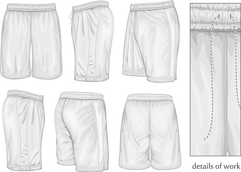 Men's white sport shorts.