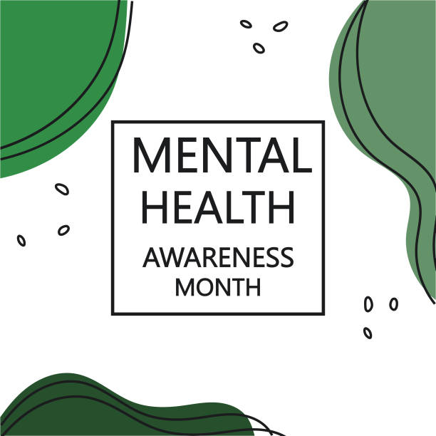 Mental Health Awareness Month banner template Mental Health Awareness Month banner template. Celebrated annually in the USA . mental health awareness stock illustrations