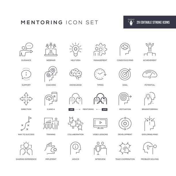 29 Mentoring Icons - Editable Stroke - Easy to edit and customize - You can easily customize the stroke with